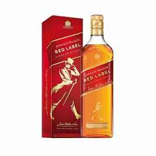 Whisky etiqueta roja 750 ml + 1 litro + hielo